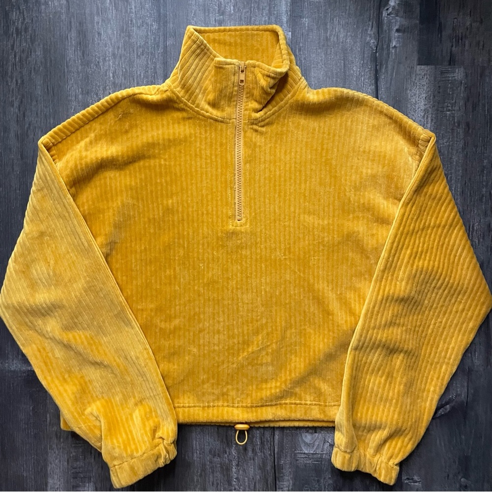 Corduroy cropped sweater